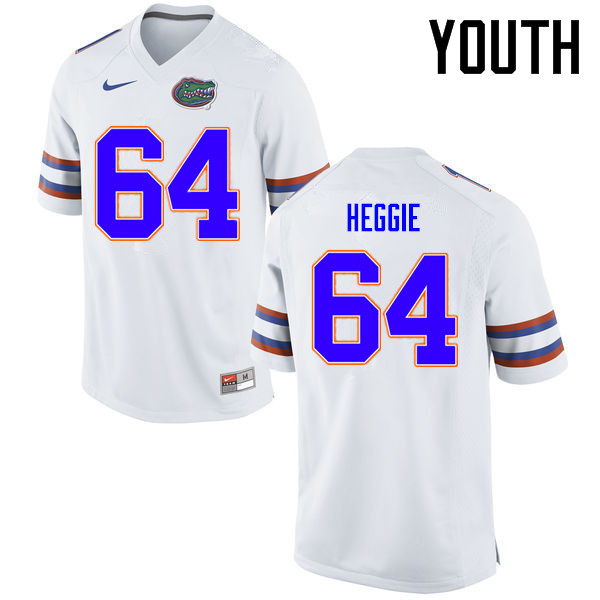 Youth Florida Gators #64 Tyler Jordan College Football Jerseys Sale-White - Click Image to Close